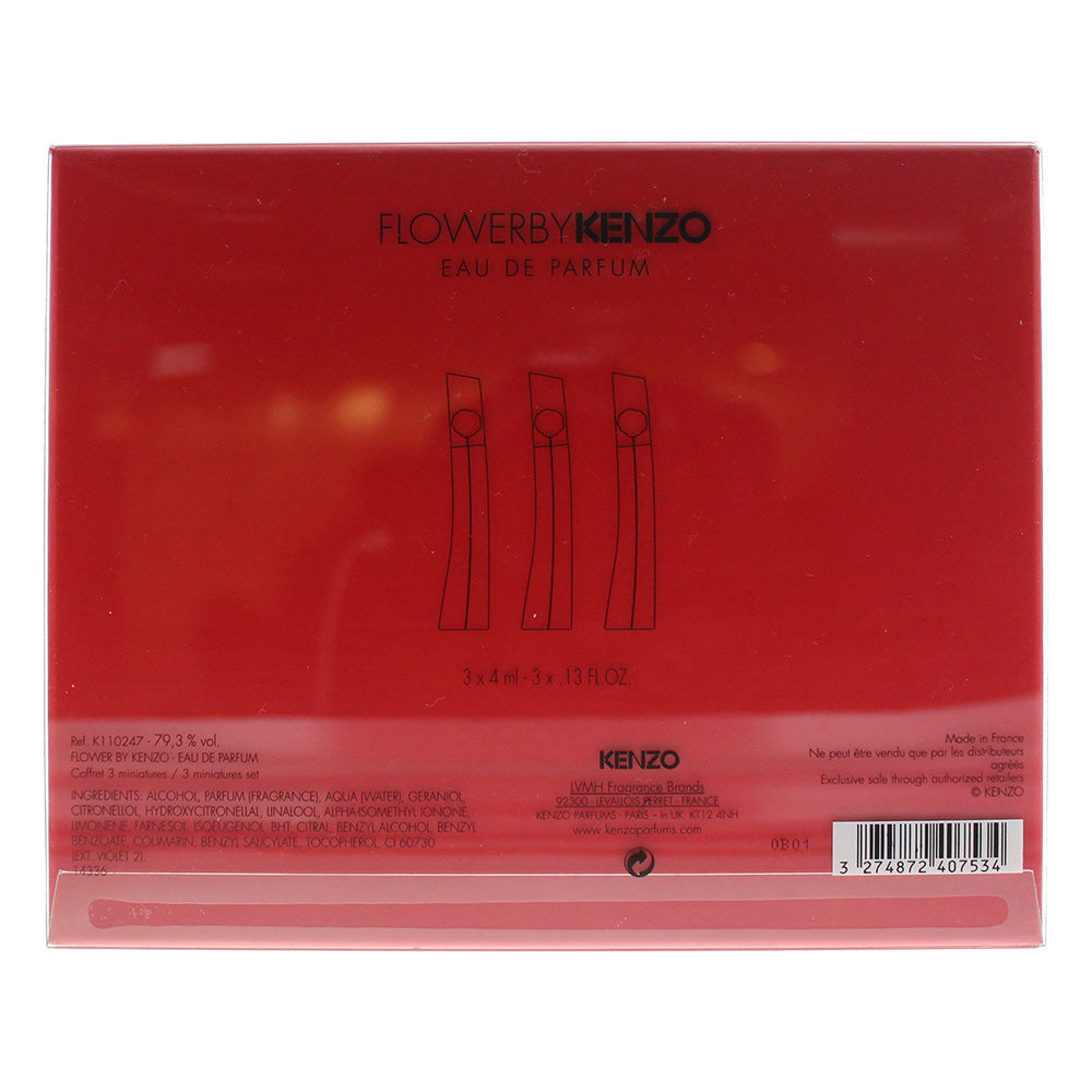 Kenzo Flower 3 x Eau De Parfum 4ML