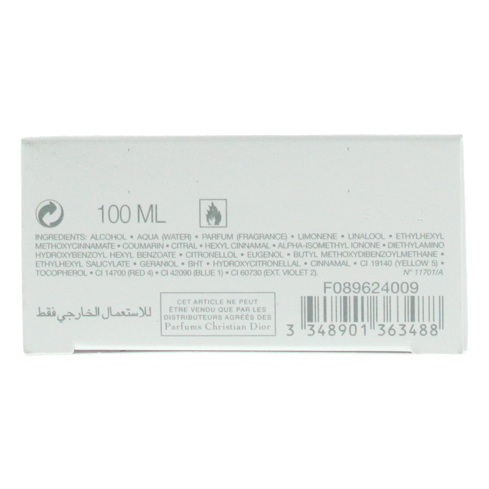 Dior Eau Sauvage Parfum 100ml - Ingredients