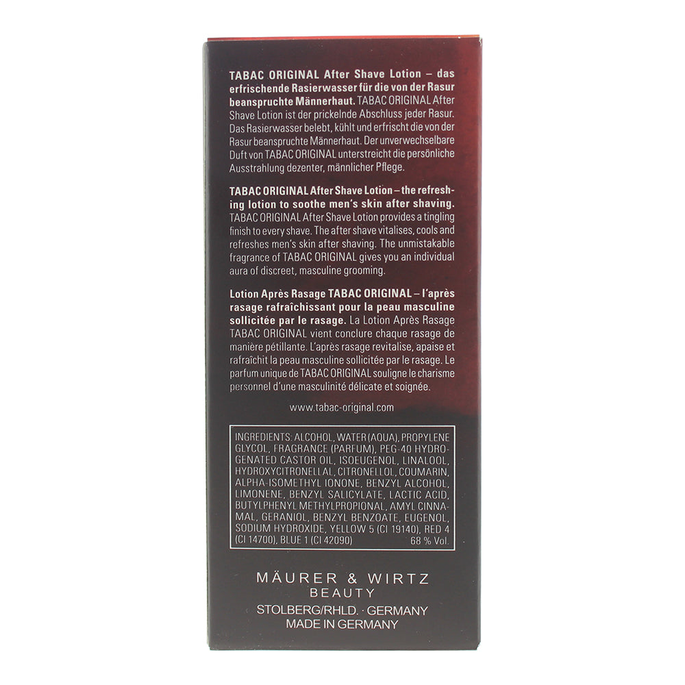 Tabac Original Aftershave Lotion 75ml - Ingredients
