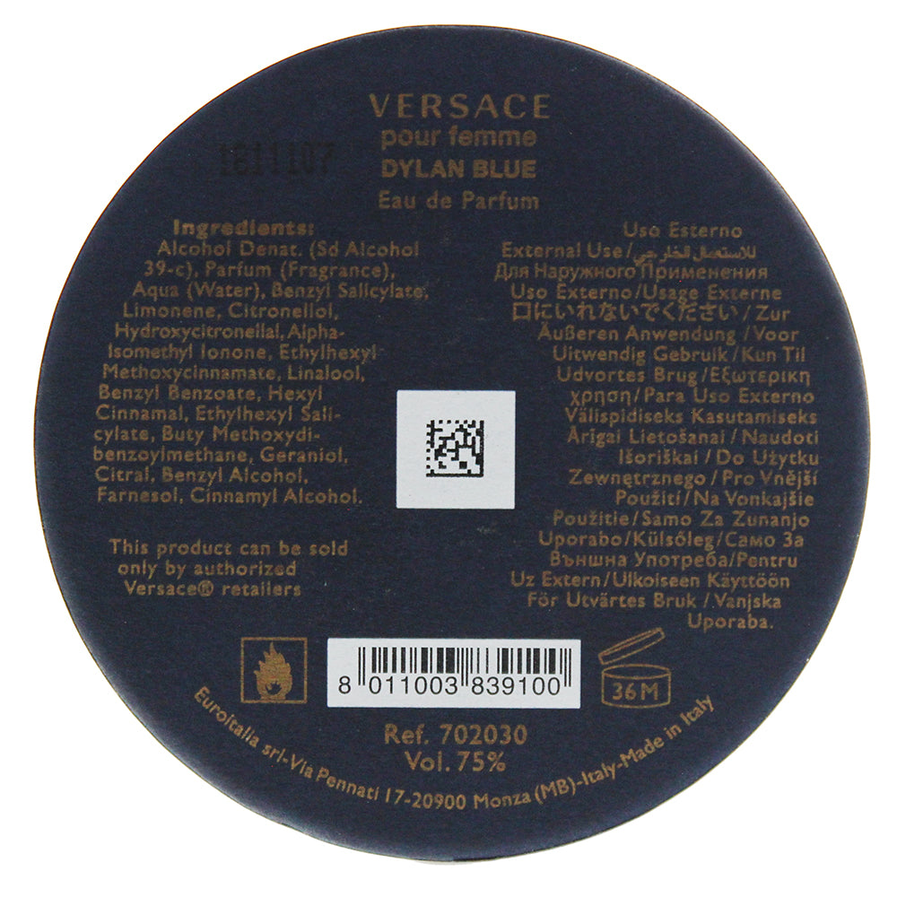 Versace Dylan Blue Pour Femme Eau De Parfum 50ml