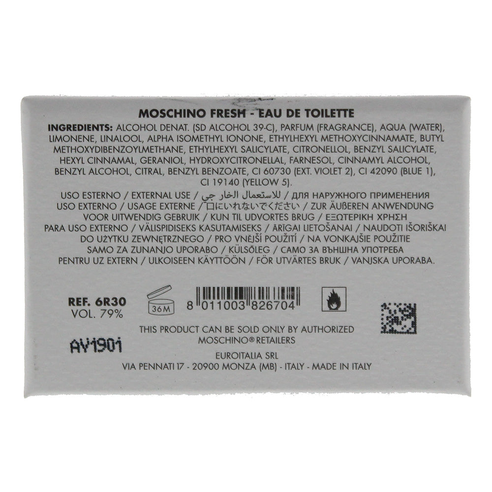 Moschino Fresh Couture Eau de Toilette 50ml - Ingredients
