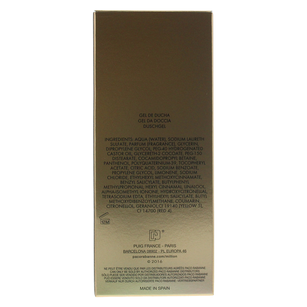 Paco Rabanne Lady Million Shower Gel 200ml - Ingredients