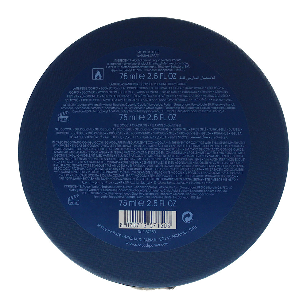 Acqua Di Parma Blu Mediterraneo Arancia Di Capri 3 Piece Eau De Toilette 75ML Shower Gel 75ML Body Lotion 75ML