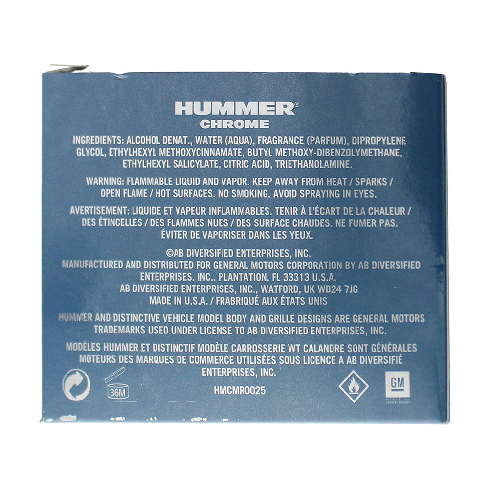 Hummer Chrome Eau De Toilette 75ml