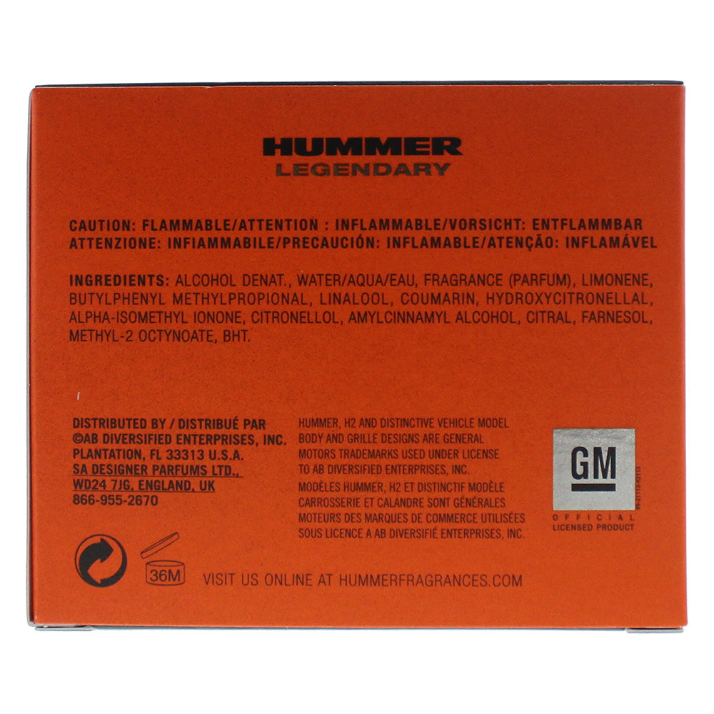 Hummer Legendary Eau De Toilette 75ml