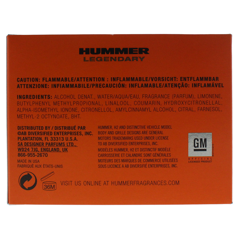 Hummer Legendary Eau De Toilette 125ml