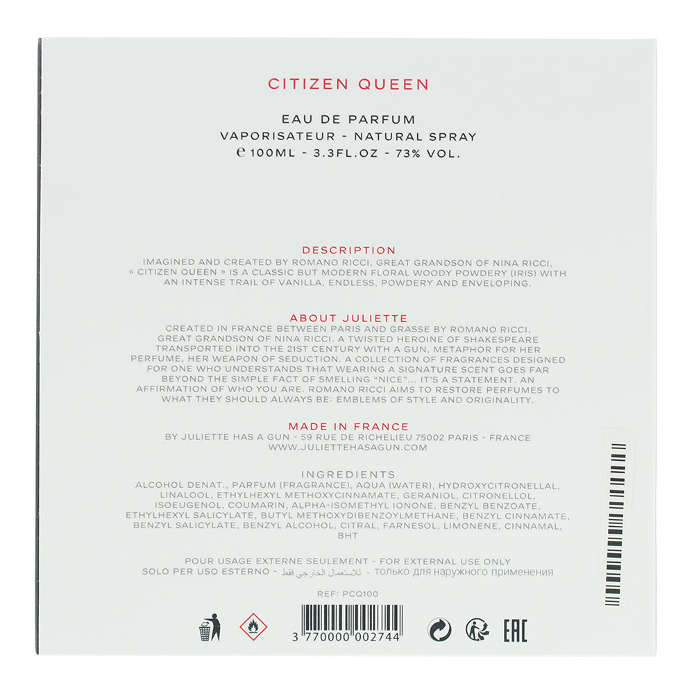 Juliette Has A Gun Citizen Queen Eau de Parfum 100ml