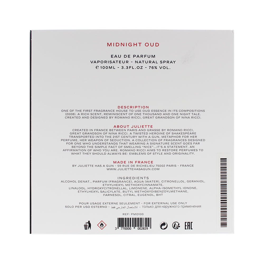 Juliette Has A Gun Midnight Oud Eau de Parfum 100ml
