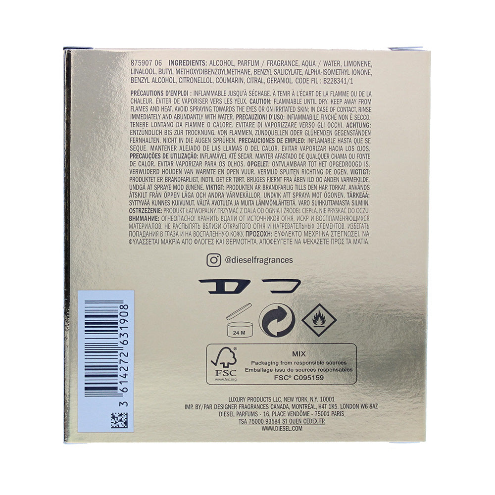Diesel Spirit Of The Brave Eau de Toilette 125ml - Ingredients