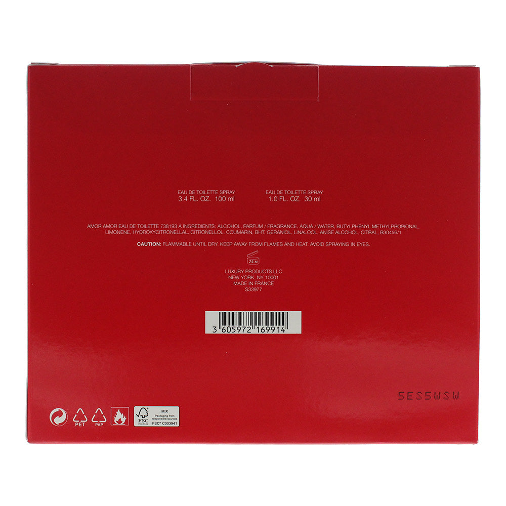 Cacharel Amor Amor 2 Piece Set: Eau de Toilette 100ML - Eau de Toilette 30ML