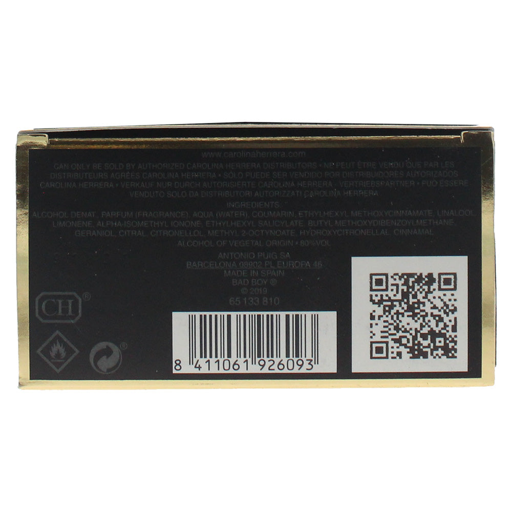 Carolina Herrera Bad Boy Eau de Toilette 50ml - Ingredients