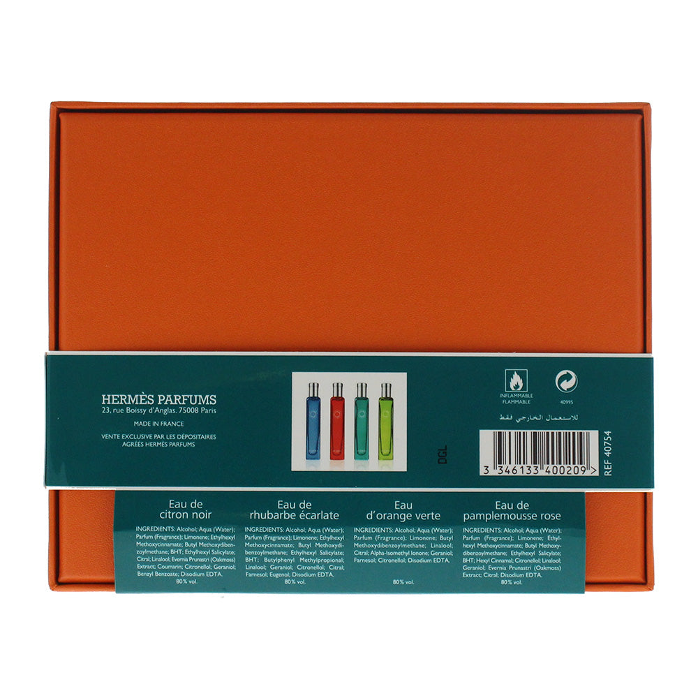 Hermès 4 Piece 4 x Eau De Cologne 15ml