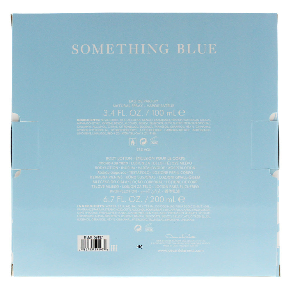 Oscar De La Renta Something Blue 2 Piece Eau de Parfum 100ml Body Lotion 200ml - Ingredients