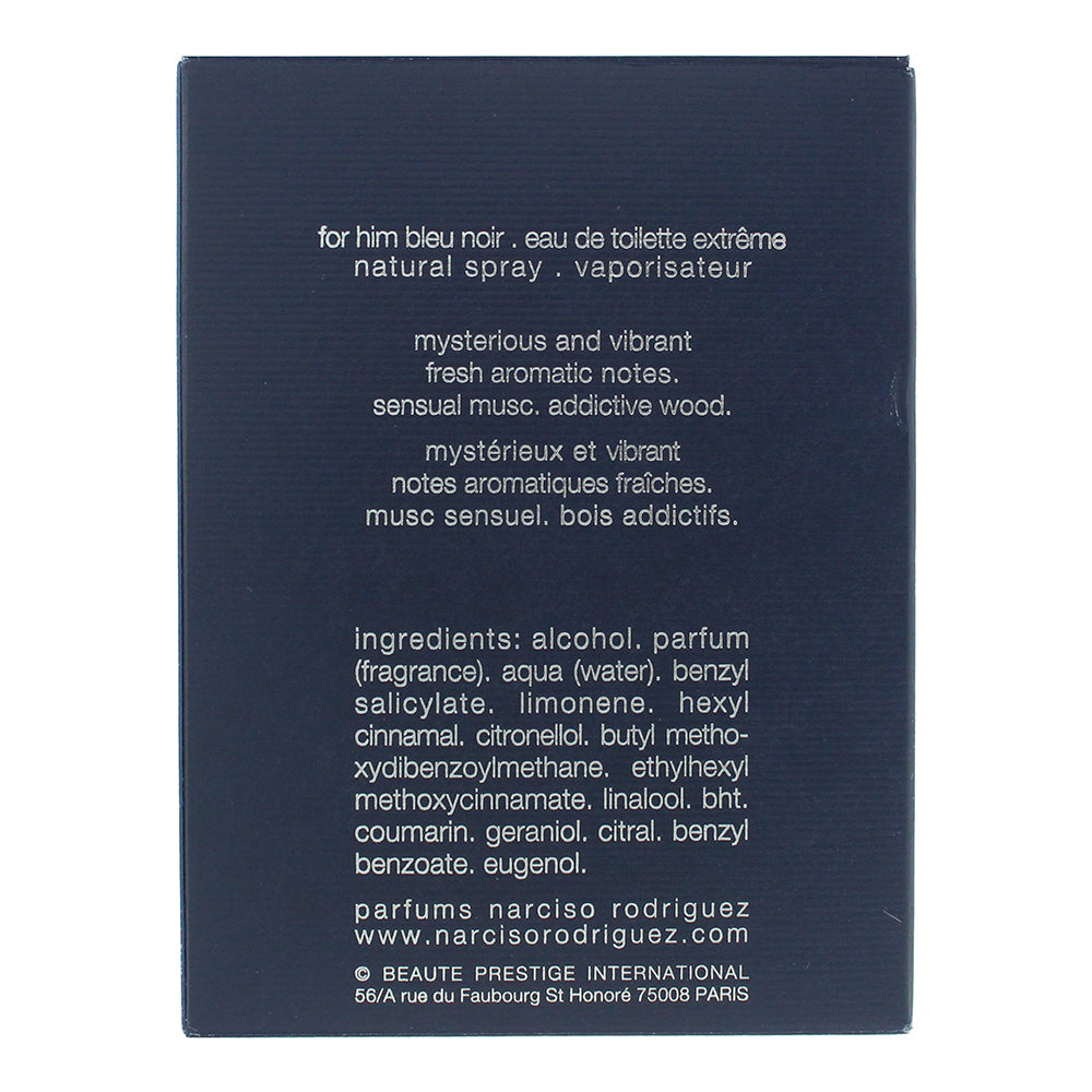 Narciso Rodriguez For Him Bleu Noir Extreme Eau De Toilette 50ml