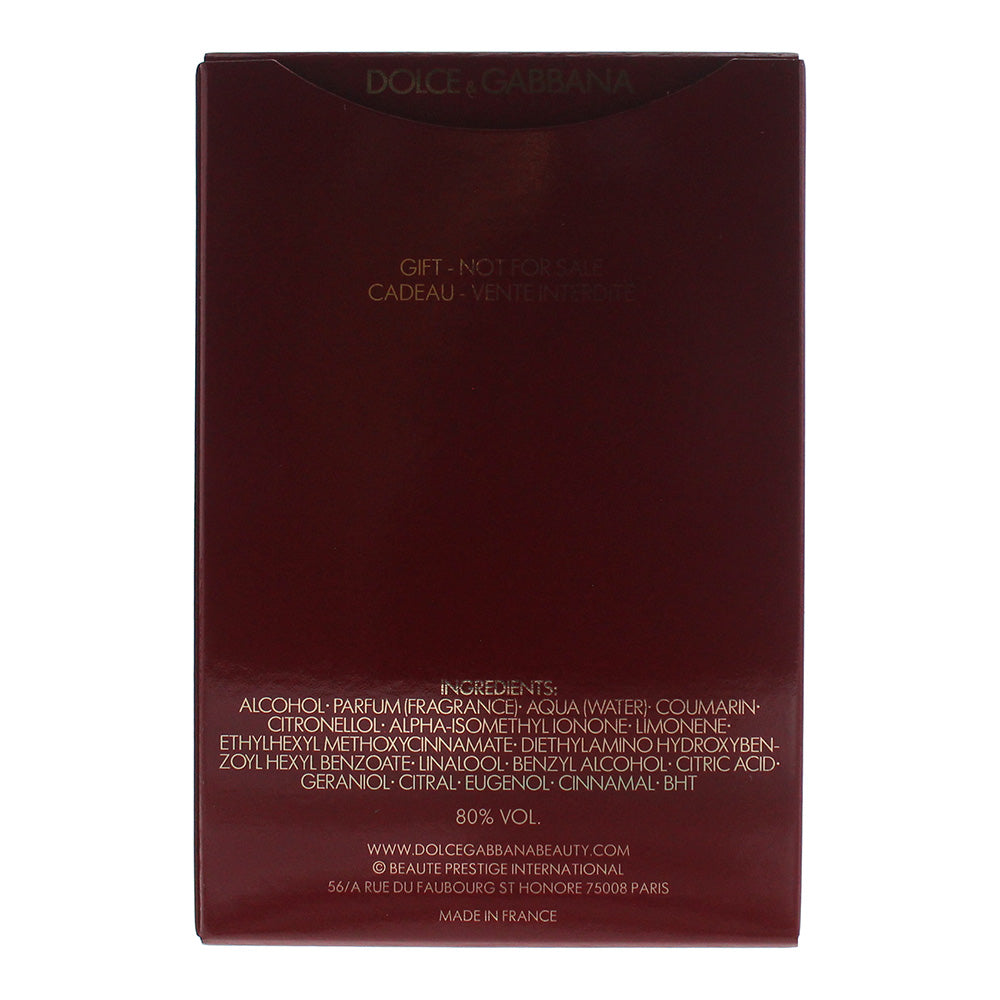 Dolce & Gabbana The Only One 2 Eau de Parfum 50ml - Ingredients