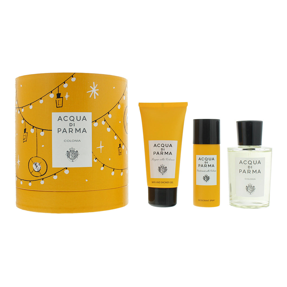 Acqua Di Parma Colonia 3 Piece Eau de Cologne 100ML Bath & Shower Gel 75ML Deodo