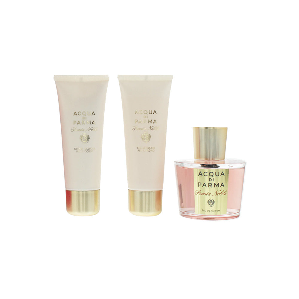 Acqua Di Parma Peonia Nobile 3 Piece Eau de Parfum 100ML Body Cream 75ML Bath Ge - Product