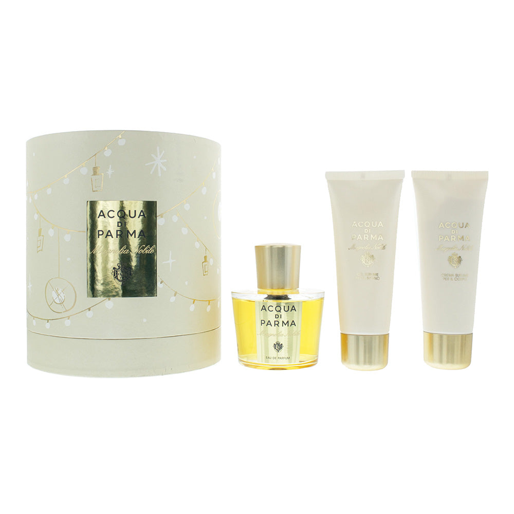 Acqua Di Parma Magnolia Nobile 3 Piece Eau de Parfum 100ML Body Cream 75ML Bath 
