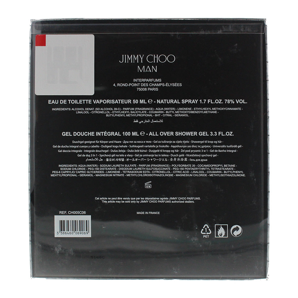 Jimmy Choo Man Eau De Toilette 2 Piece Gift Set: Eau De Toilette 50ml - Shower Gel 100ml