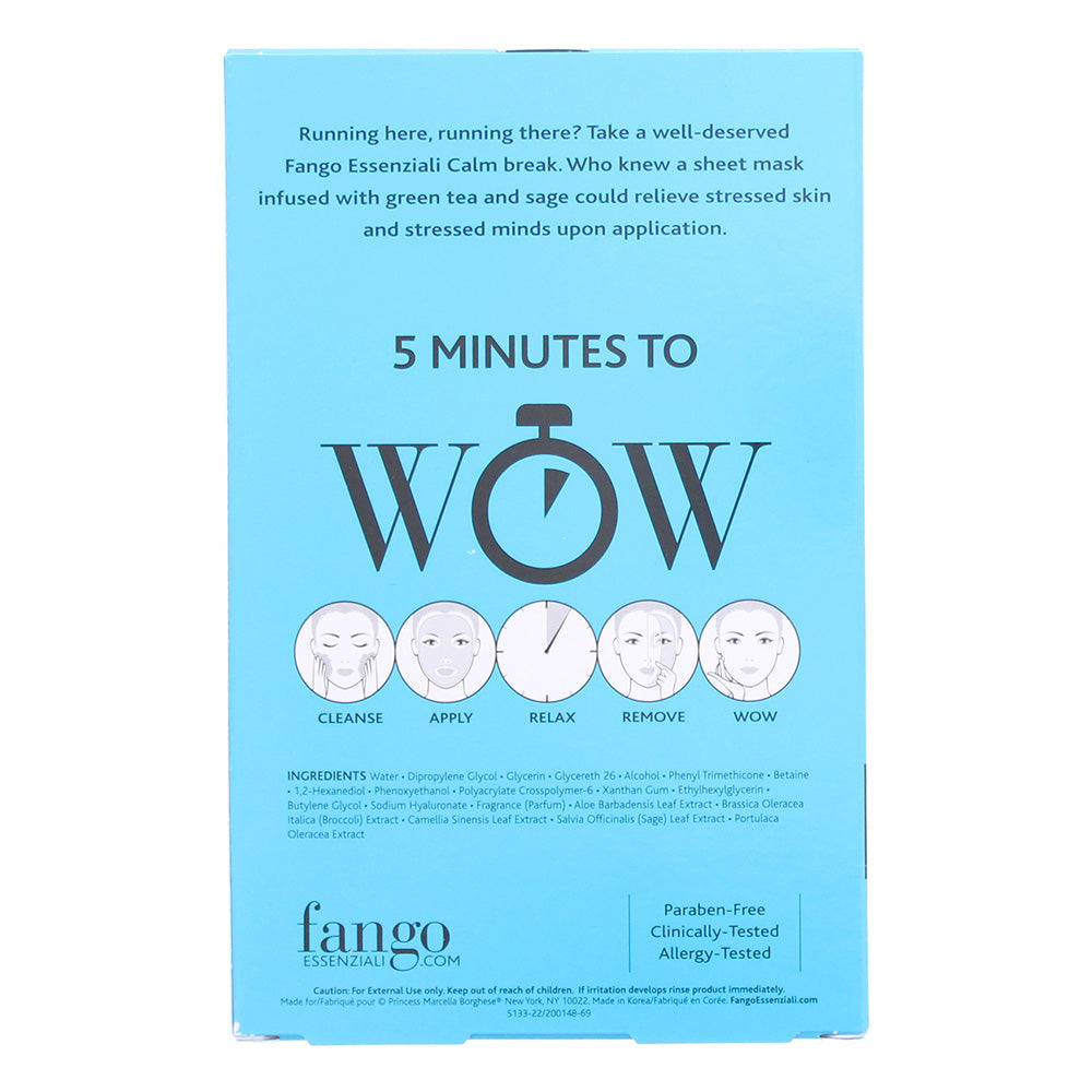 Borghese Fango Calm Essenziali Treatment Sheet Mask 4 x 25ml