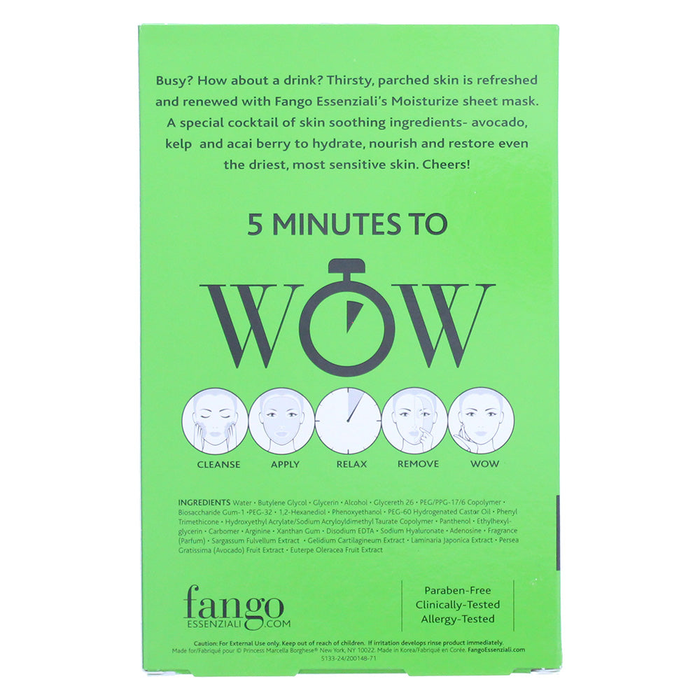 Borghese Fango Essenziali Moisturising Treatment Sheet Mask 4 x 25ml