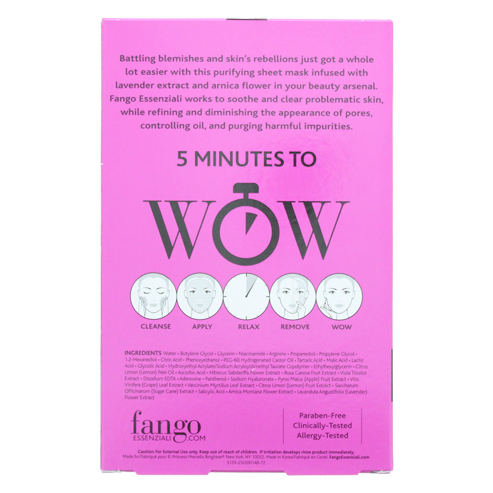 Borghese Fango Essenziali Purify Treatment Sheet Mask 4 x 25ml