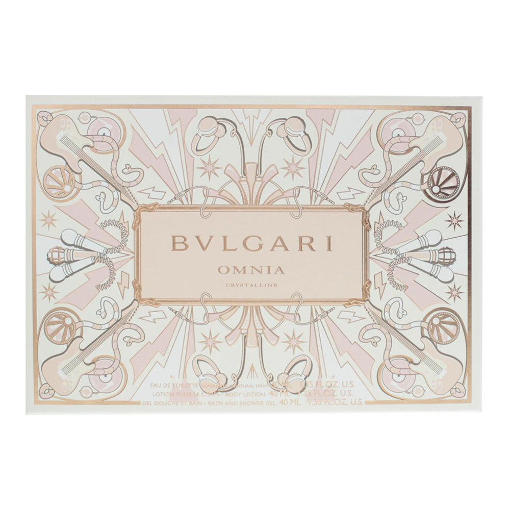 Bulgari Omnia Crystalline Eau de Toilette 3 Piece Gift Set: Eau de Toilette 40ml - Box