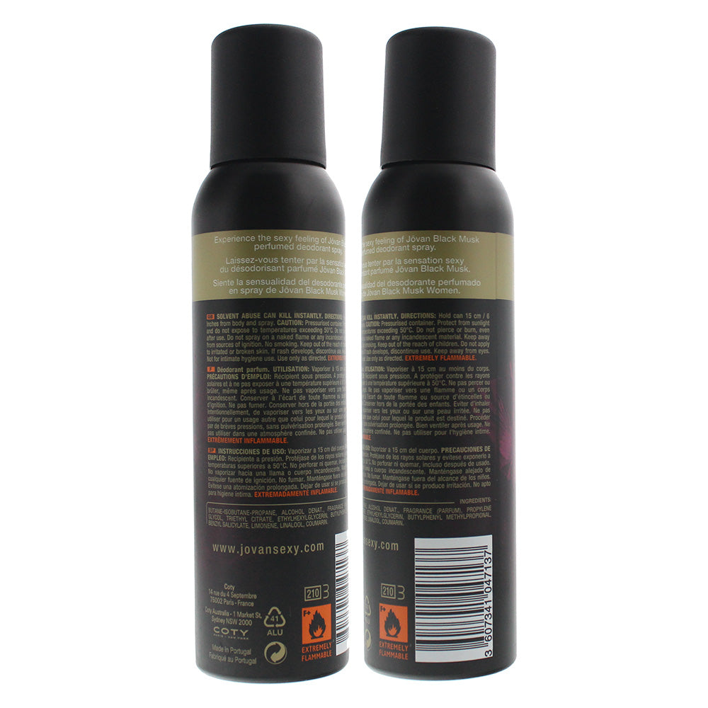 Jovan Black Musk Deodorant Spray 150ml