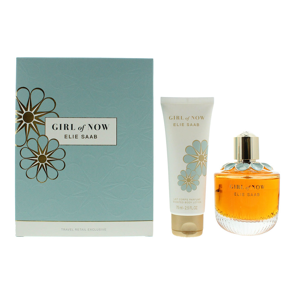 Elie Saab Girl Of Now 2 Piece Gift Set: Eau de Parfum 90ml - Body Lotion 75ml