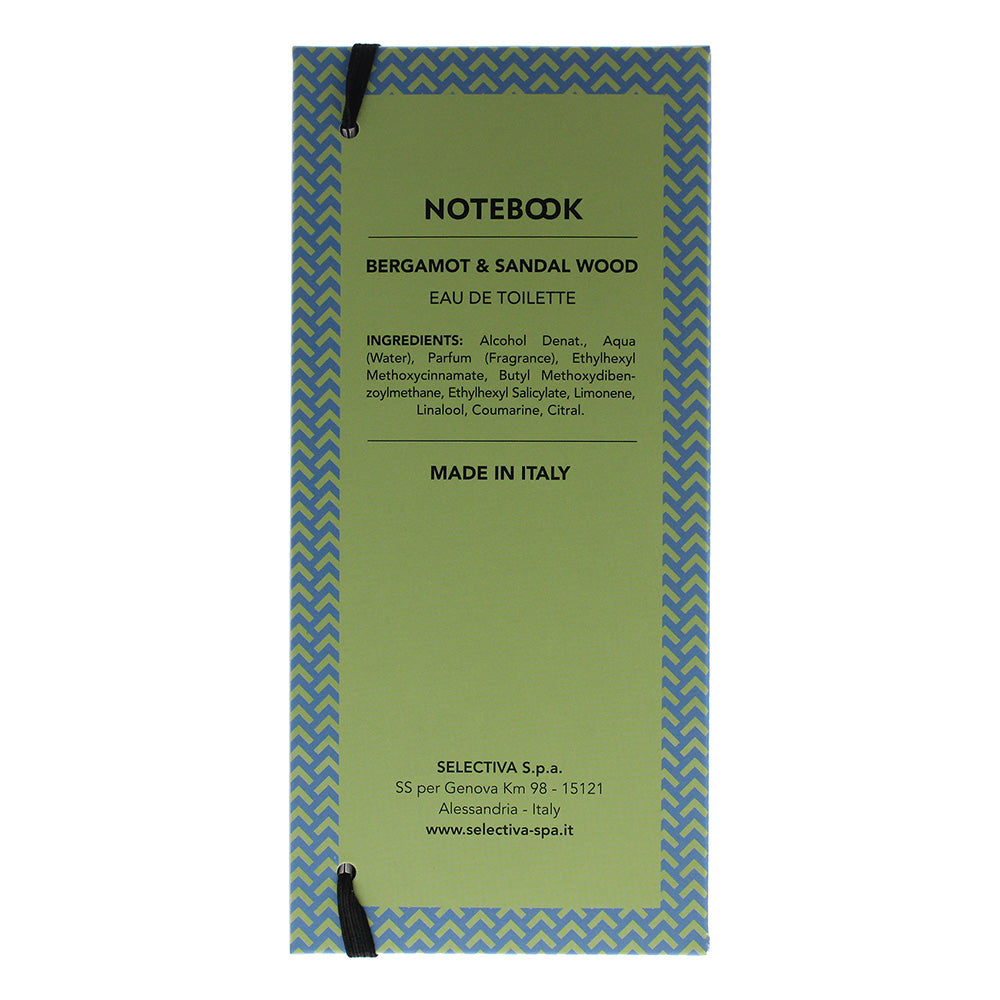 Aquolina Notebook Bergamot & Sandalwood Eau De Toilette 100ml