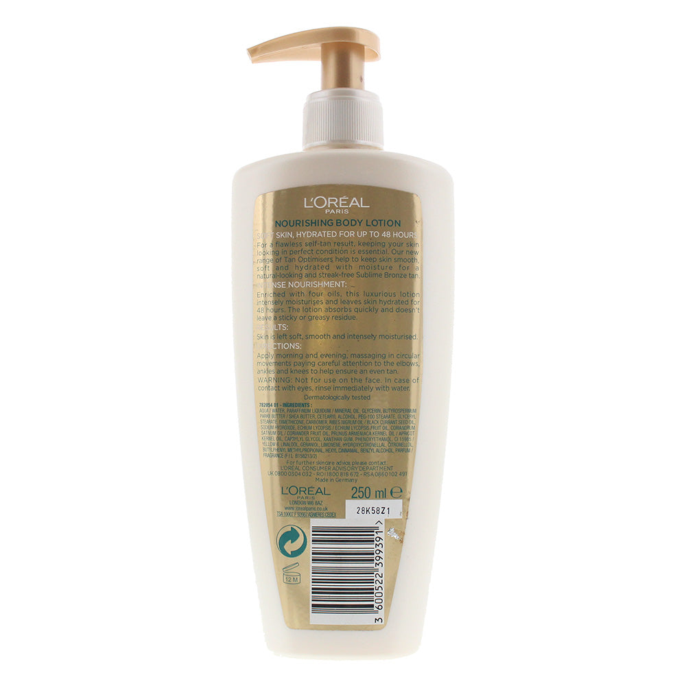 L'oreal Sublime Bronze Tan Optimiser Body Lotion 250ml