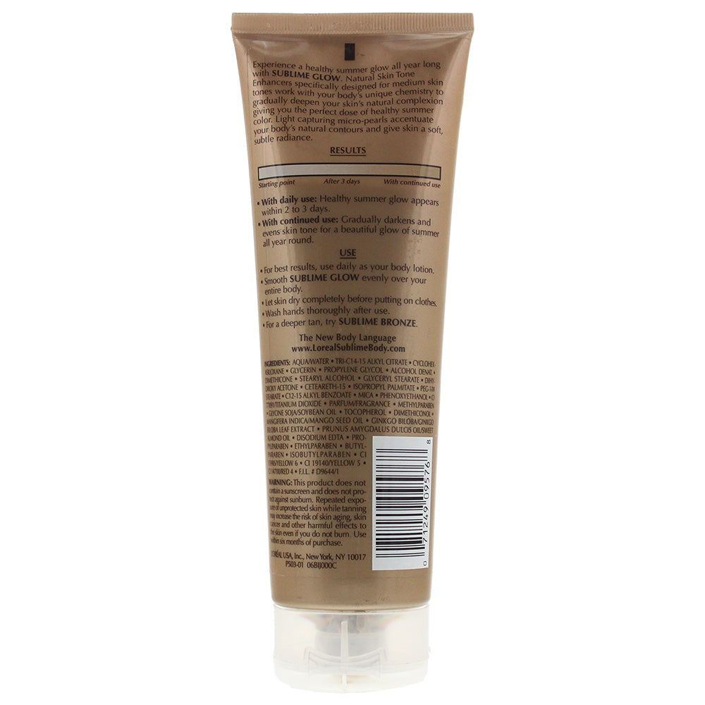 L'oreal Sublime Glow Medium Skin Tones Moisturiser 236ml