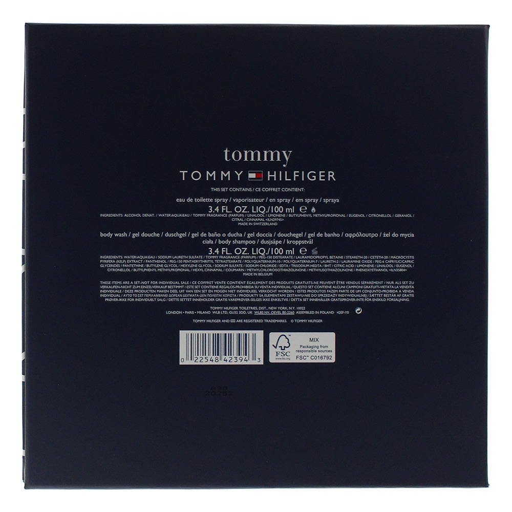 Tommy Hilfiger Tommy Eau De Toilette 2 Piece Gift Set: Eau De Toilette 100ml - Body Wash 100ml