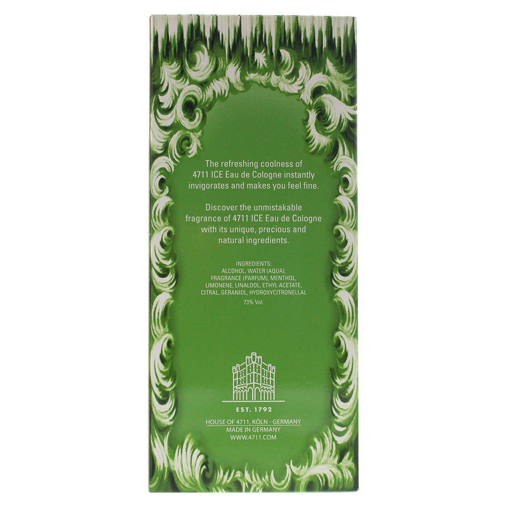 4711 Ice Green Eau de Cologne 400ml - Ingredients