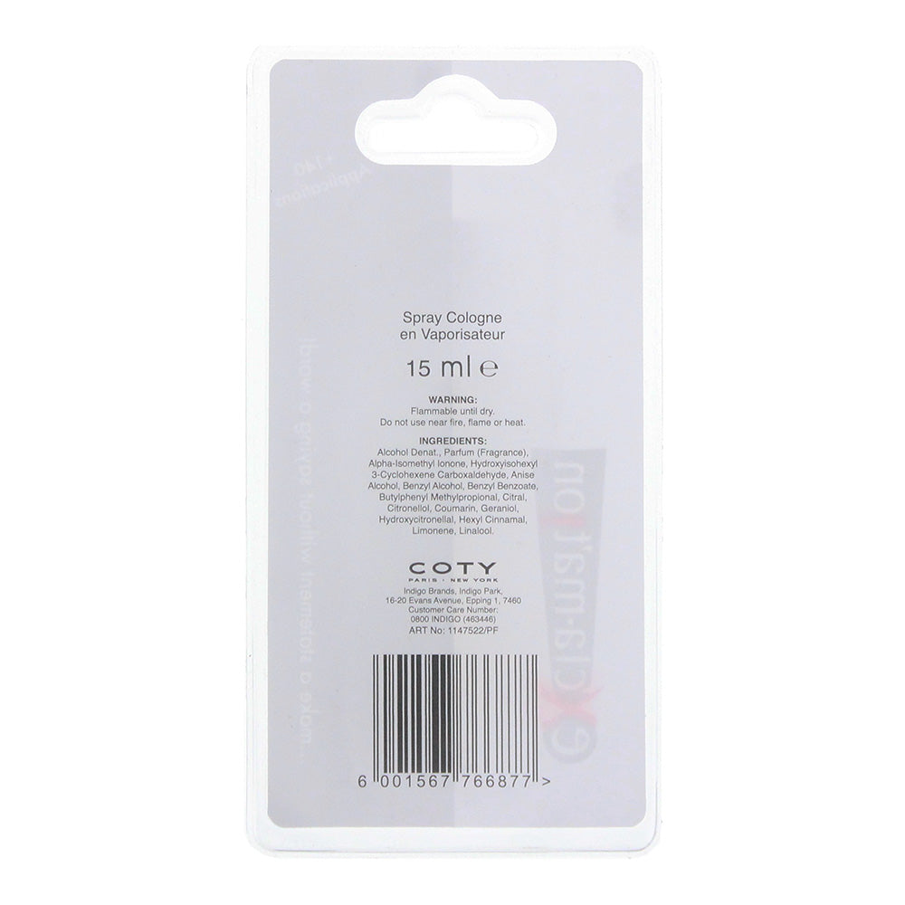 Coty Exclamation Spray Cologne 15ml Blister Pack