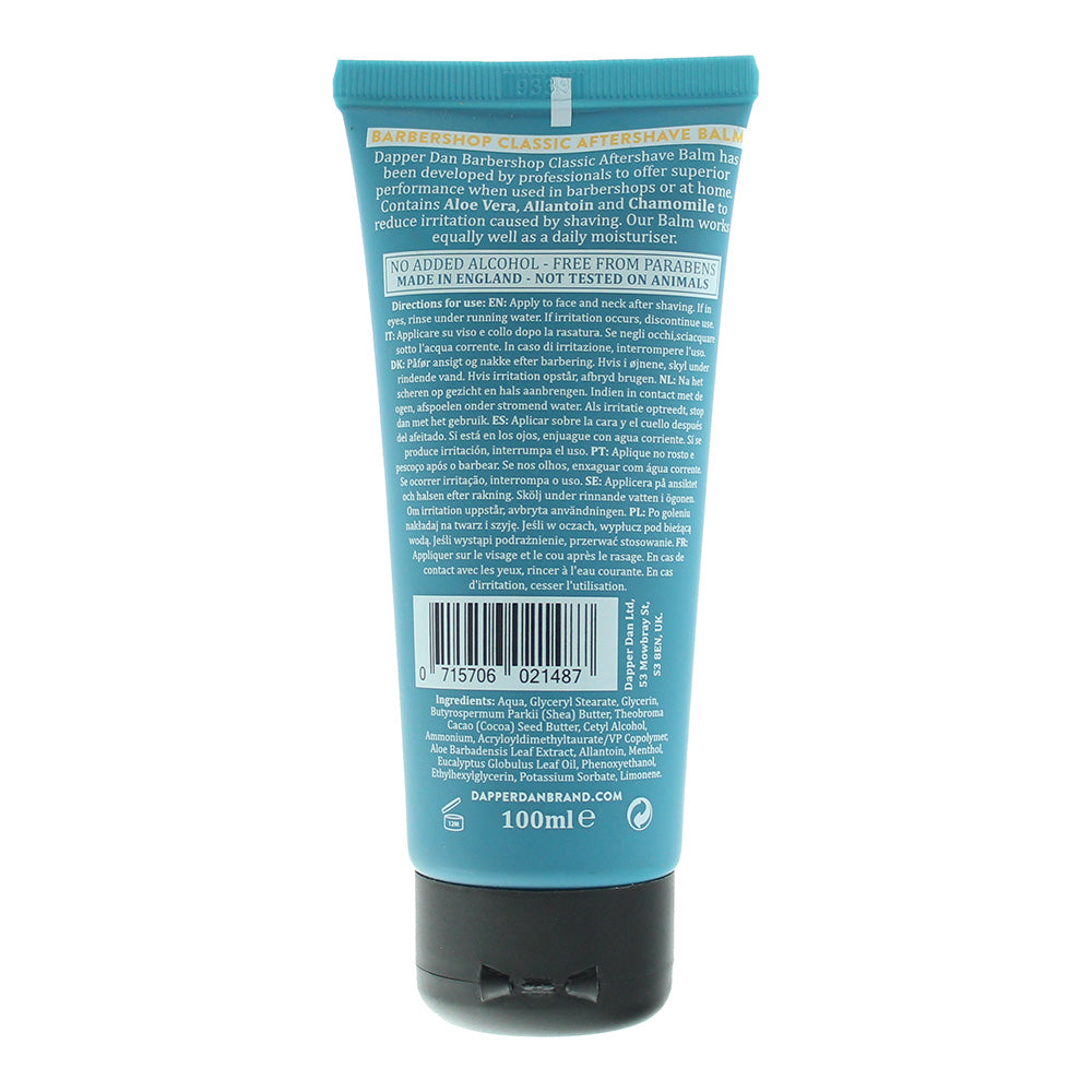 Dapper Dan Dapper Dan Aftershave Balm 100ml - Ingredients