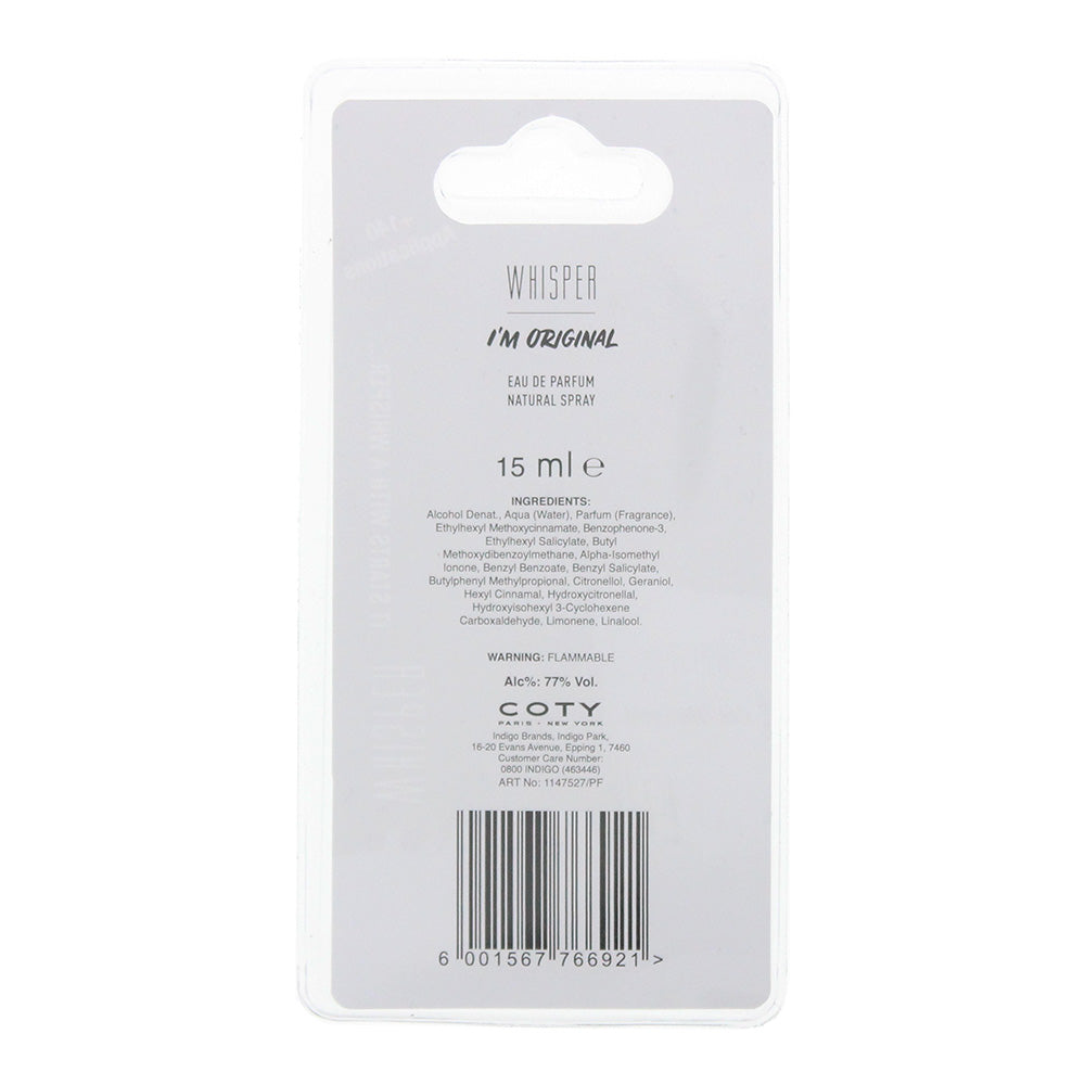 Coty Whisper I'm Original Eau De Parfum 15ml Blister Pack