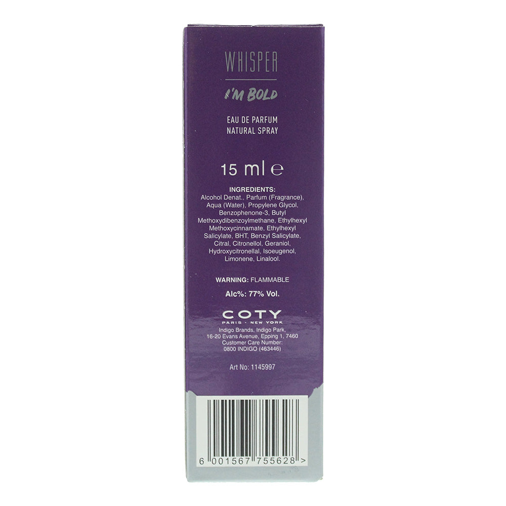 Coty Whisper I'm Bold Eau De Parfum 15ml