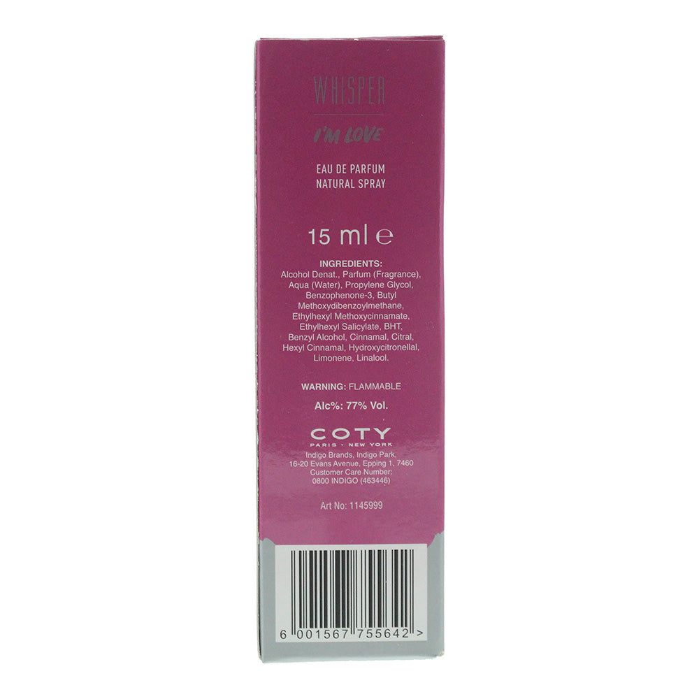 Coty Whisper I'm Love Eau De Parfum 15ml