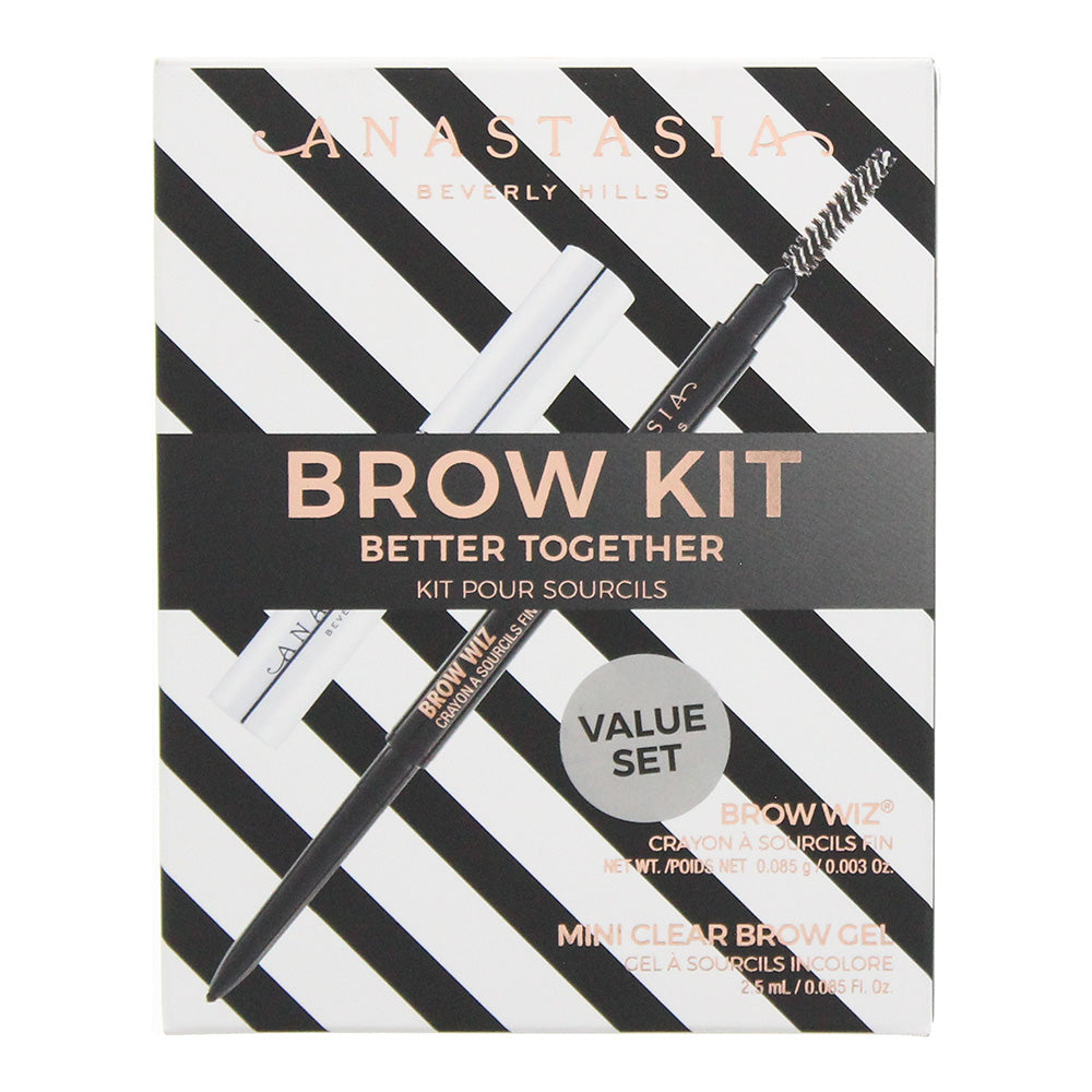 Anastasia Beverly Hills Better Together Brow Kit - Taupe Brow Wiz - Clear Eyebrow Gel - Box