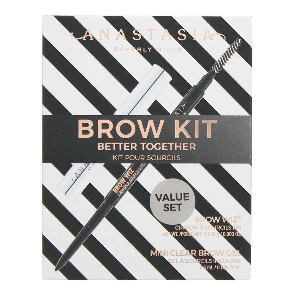 Anastasia Beverly Hills Better Together Brow Kit: - Dark Brown Brow Wiz - Clear  - Box