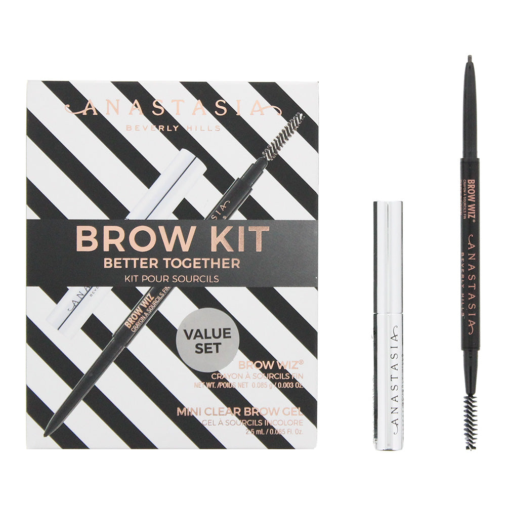 Anastasia Beverly Hills Better Together Brow Kit: - Dark Brown Brow Wiz - Clear 