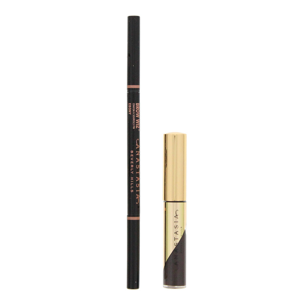 Anastasia Beverly Hills Perfect Your Brows Kit: - Ebony Wiz Brow - Mini Dip Brow Gel - Product