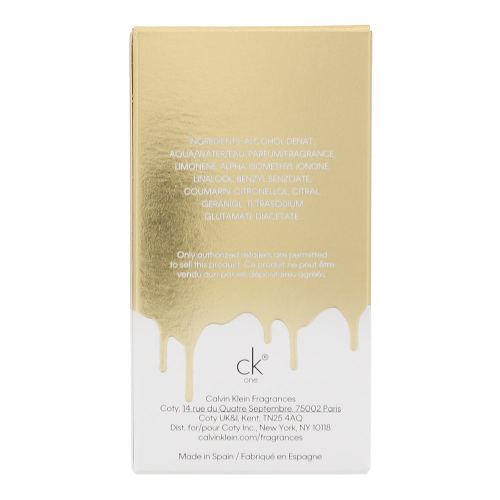 Calvin Klein Ck One Gold Eau de Toilette 50ml - Ingredients