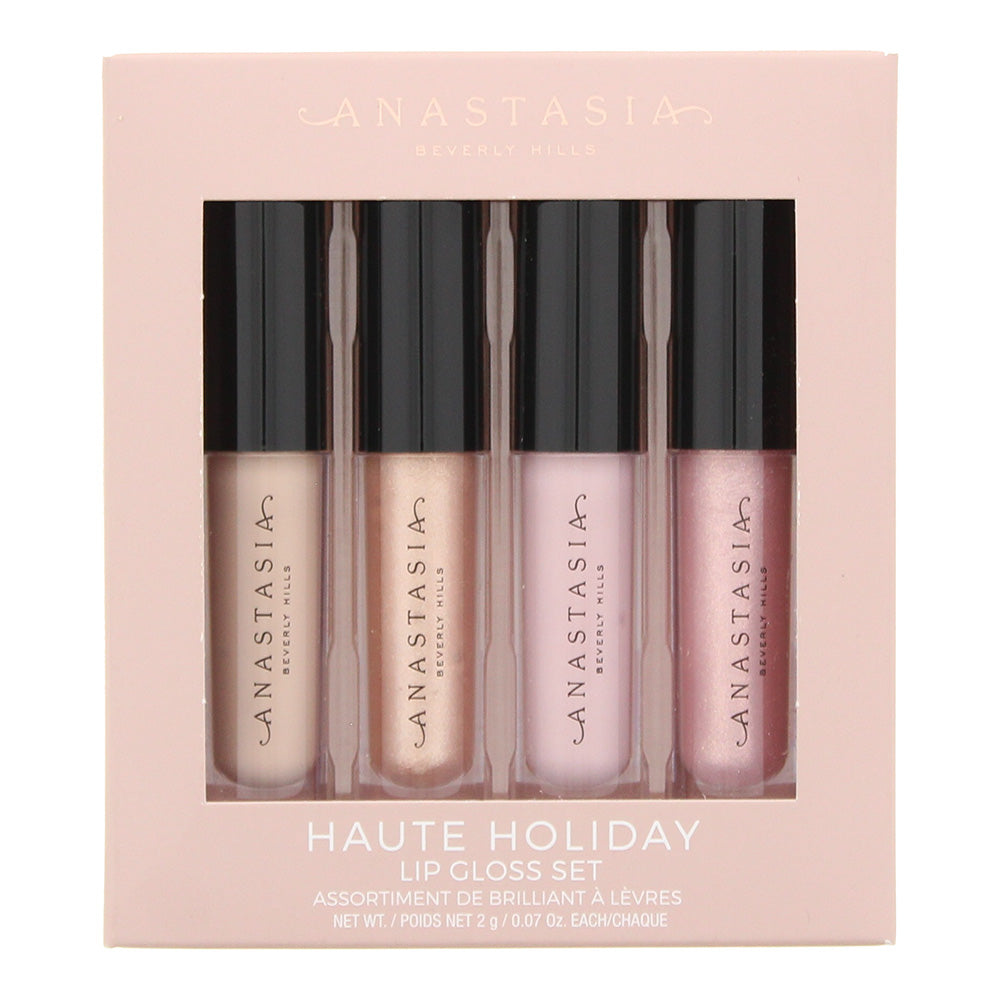 Anastasia Beverly Hills Haute Holiday 4 Piece Gift Set: Sweet Lip Gloss 2g - Clouds Lip Gloss 2g - Bubbly Lip Gloss 2g - Tasty Lip Gloss 2g