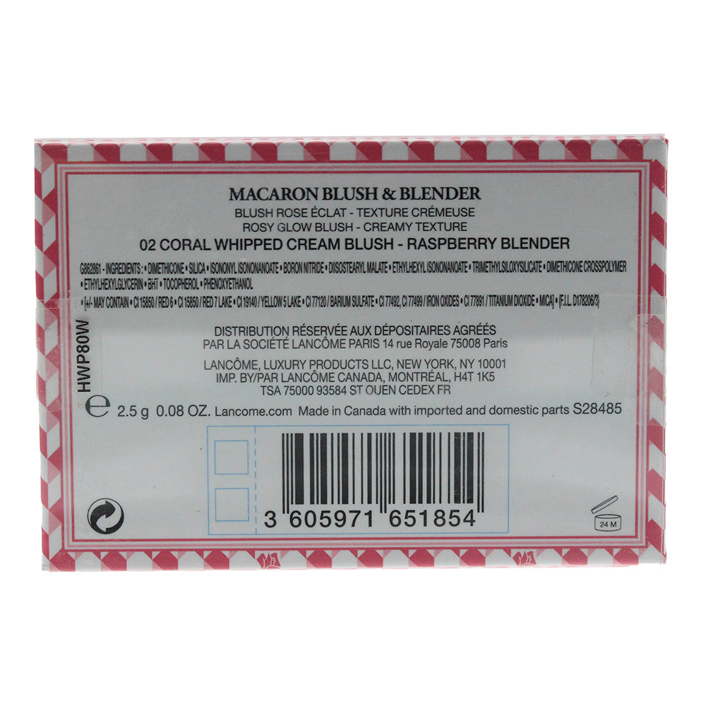 Lancôme La Petit Macaron Gift Set:  Blusher #02 Coral 2.5g & Blending Sponge
