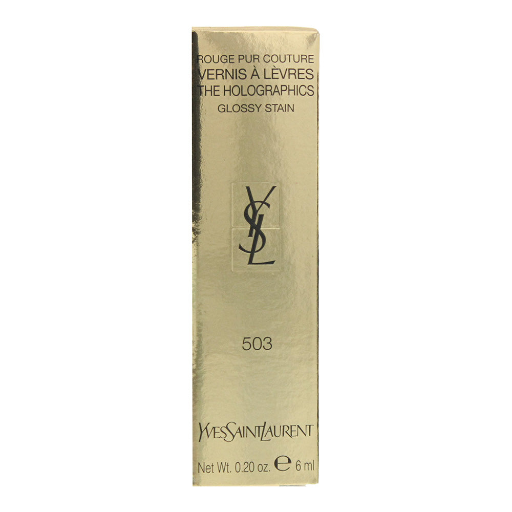 Yves Saint Laurent The Holographics #503 Neon Plum Liquid Lipstick Glossy Stain  - Box