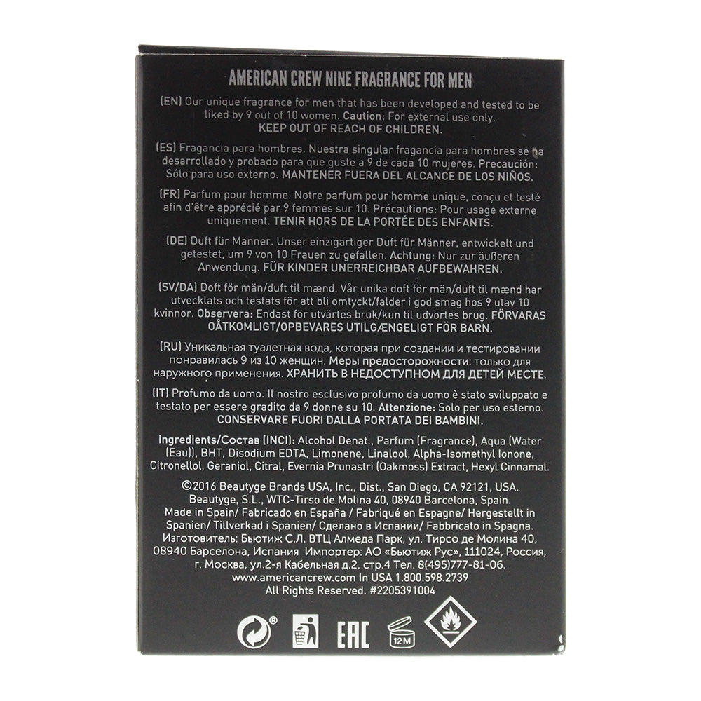 American Crew Nine Fragrance 75ml