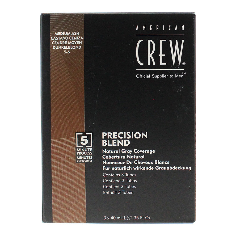 American Crew Precision Blend Medium Ash Hair Colour 3 x 40ml - Box
