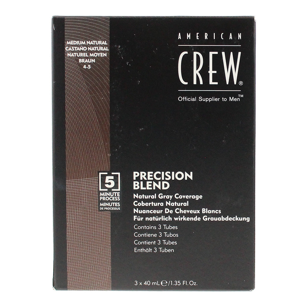 American Crew Precision Blend Medium Natural Hair Colour 3 x 40ml - Box